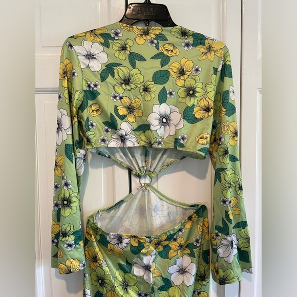 Green Floral Jumpsuit - Picture 6 of 8